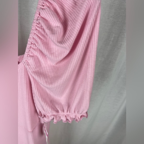 VERO MODA Pink Aria Puff Sleeve Minidress Size Medium NWT - Picture 4 of 10